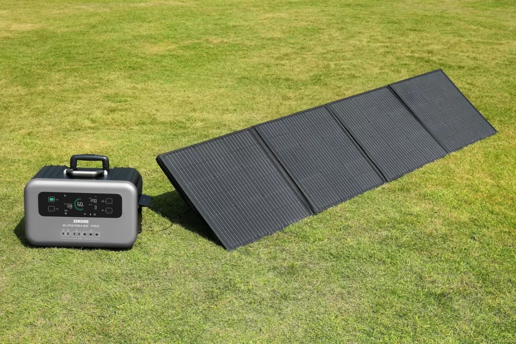 Home backup battery power supply in use during a power outage